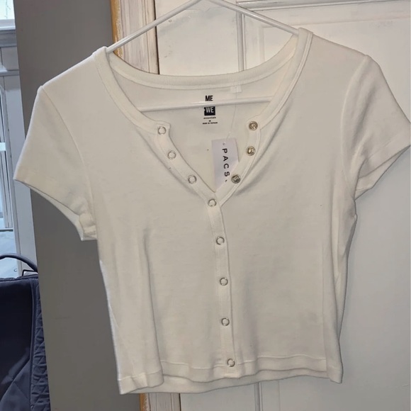 Pacsun White Button top - Picture 1 of 2